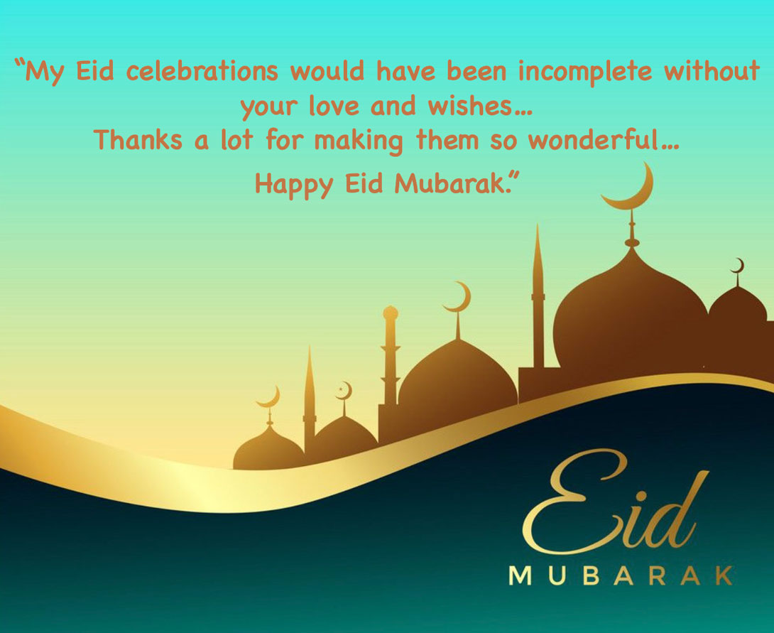 Eid Mubarak Reply Wishes Messages 2022