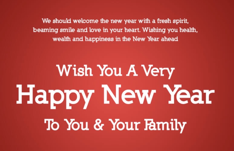 Happy New Year Wishes for Friends and Family